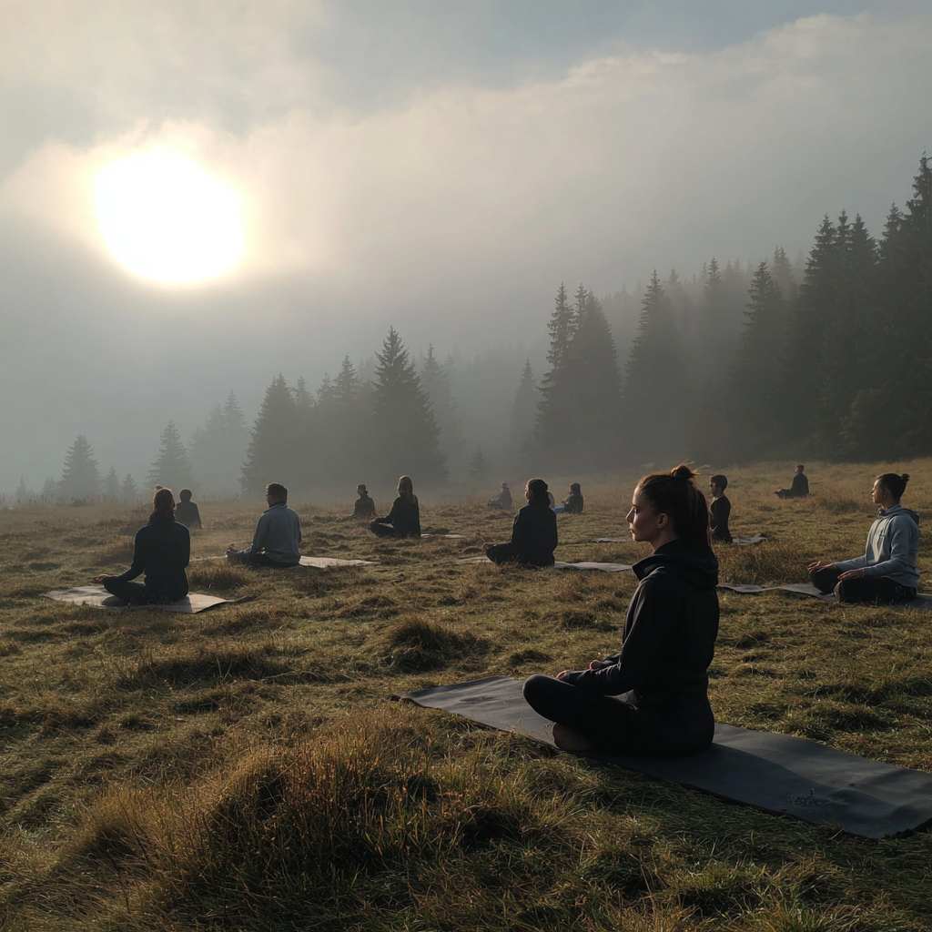 Йога инструктор помага на ученик да постигне правилна поза